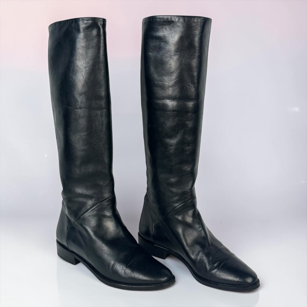Gianni Azzari Italian Leather Knee High Riding Boots Womens Size 36 US 5.5-6